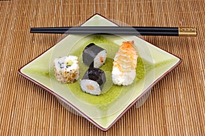 Japanese food, sushi and maki