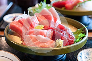 Japanese fresh Tuna Sashimi Toro Otoro Maguro Chutoro photo