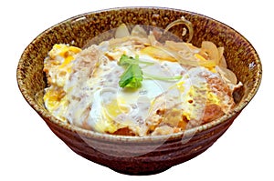 Japanese fried pork chop omelet