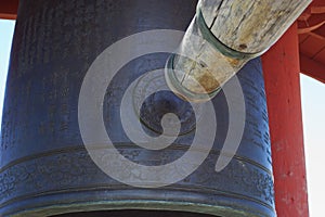 Japanese friendship bell closeup