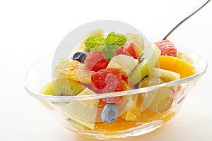 Japanese fruit platter, beautifully cut fruit