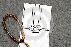 Japanese funeral offering envelope