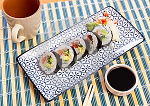 Japanese futomaki sushi