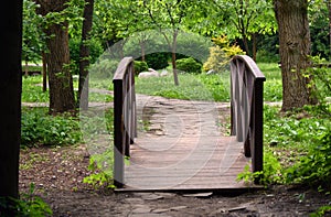 Japanese garden in Birulevsky dendro park in Moscow