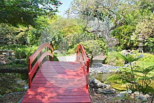 Japanese garden bridge