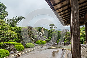Japanese garden in Chiran Samurai district in Kagoshima, Japan.