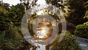 Japanese Garden in Esquimalt Gorge Park, Victoria, Vancouver Island