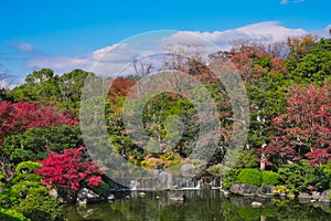 Japanese garden of Expo`70 commemorative park. photo