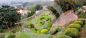 Japanese garden landscape in Ramoji film city at hyderabad