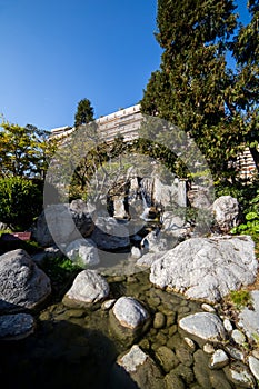 Japanese garden in Monte Carlo, Monaco, France