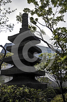 Japanese Garden Pagoda Silhouette