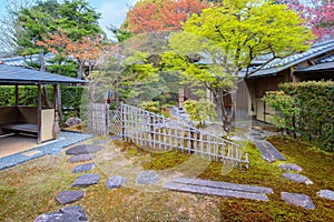 Japanese Garden at Shinnyodo temple n Kyoto, Japan