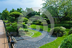 Japanese garden topiary photo