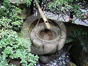 Japanese gardens with pond. Portland OR.