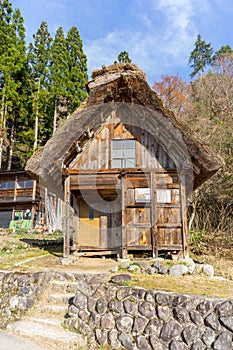 Japanese Gassho-style houses in Shirakawa-go traditional village