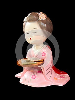 Japanese geisha statue