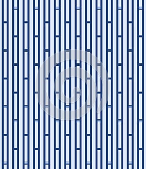 Japanese Geometric Bamboo Stripe Vector Seamless Pattern