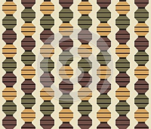 Japanese Geometric Lantern Vector Seamless Pattern