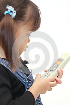 Japanese girl making a call