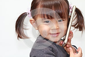Japanese girl using a smart phone