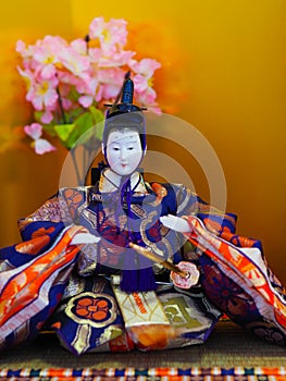 Japanese girls day Emperor doll.