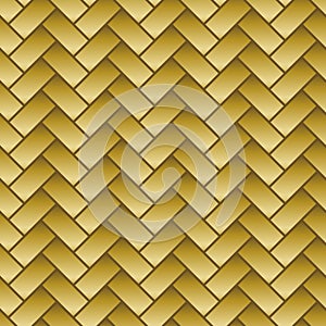 Japanese Gold Diagonal Brick Vector Seamless Pattern