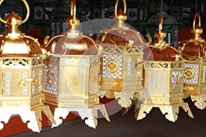 Japanese golden lanterns