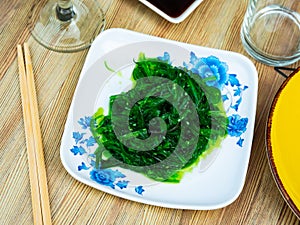 Goma wakame japanese seaweed salad photo