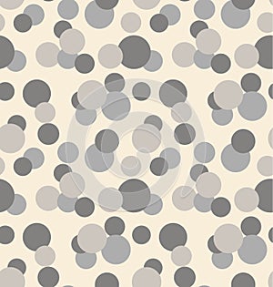 Japanese Gray Circle Vector Seamless Pattern