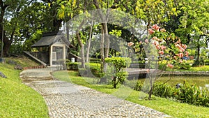 Japanese garden in Rizal Luneta park, Manila, Philippines photo