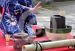 Japanese green tea ceremony