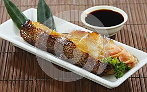 Japanese grilled Saba food isolated