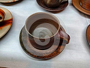 Japanese handcrafted coffee cup photo