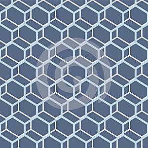 Japanese Hexagon Net Vector Seamless Pattern