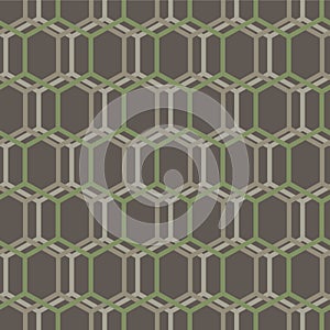 Japanese Hexagon Net Vector Seamless Pattern