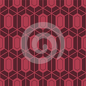 Japanese Hexagon Net Vector Seamless Pattern