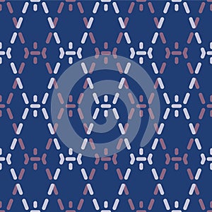 Japanese Hexagon Net Vector Seamless Pattern