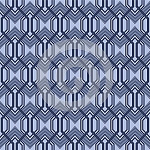 Japanese Hexagon Net Vector Seamless Pattern