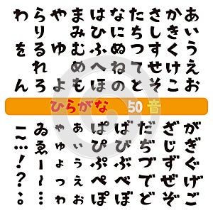 Japanese hiragana fonts photo