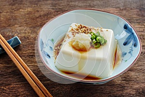 Japanese Hiyayakko chilled tofu