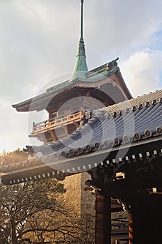 a japanese house in a park in tokyo