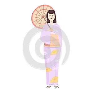 Japanese kimono icon cartoon vector. Costume design