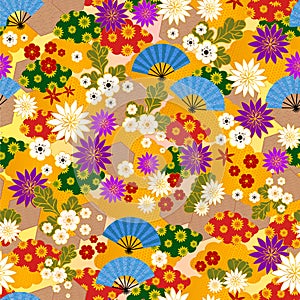 Japanese kimono pattern photo