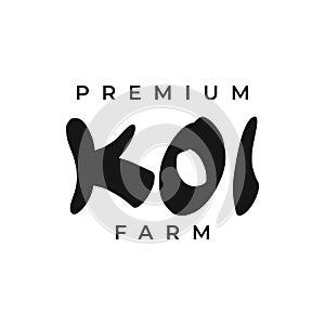 Japanese Koi Logo Template. Koi Fishes Logo. Luck, prosperity and good fortune. Animal, asian