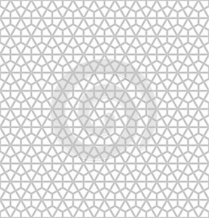 Japanese Kumiko style pattern with hexagons and triangles