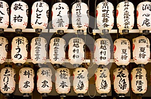 Japanese Lanterns Shrine Kyoto Japan