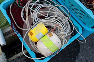 Japanese lobster fishermen nets