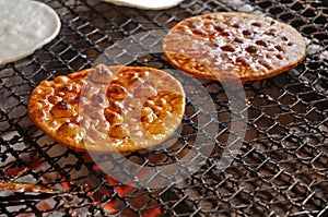 Japanese local homemade authentic salty soy rice cracker sembei