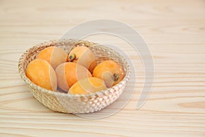 Japanese Loquats in a basket