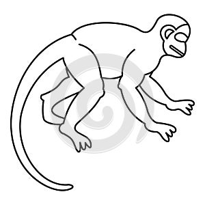 Japanese macaque icon, outline style